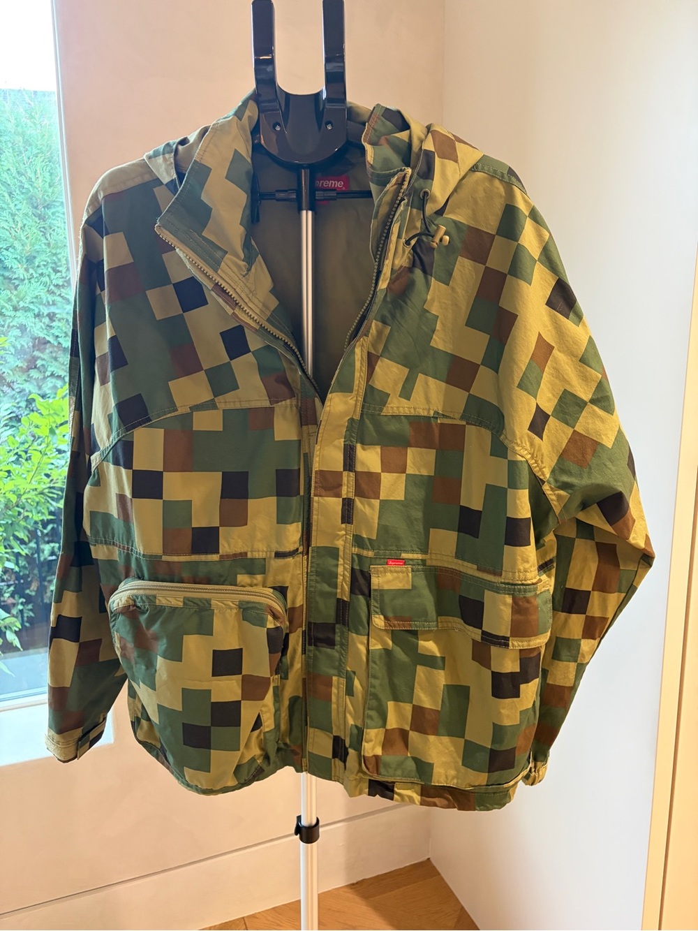 Supreme Green Pixel Camo Field Jacket with Hood